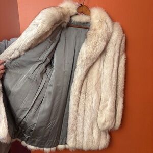 Blue Fox Fur Coat